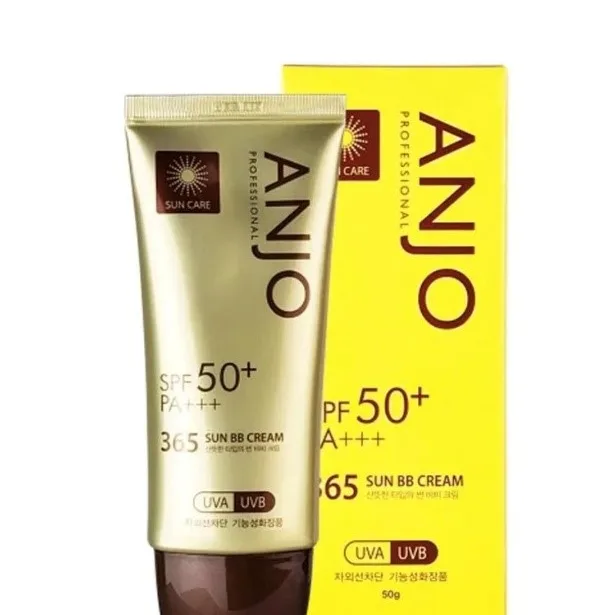 ANJO Professional 365 Sun BB Cream SPF50+ PA+++ — A tinted SPF50+ PA+++ sun cream that doubles as a makeup base, with hy