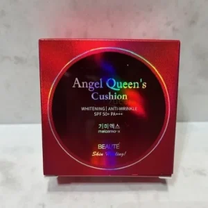 Beaute Angel Queen's Cushion #21, 15g — A lightweight cushion compact in shade 21, for full coverage with a radiant fini