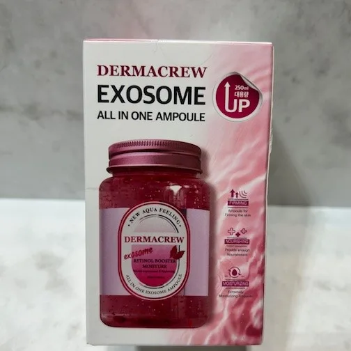 DermaCrew Exosome All-In-One Ampoule DermaCrew Exosome All-In-One Ampoule — A concentrated ampoule aimed at firmness, pore appearance and collagen, built on