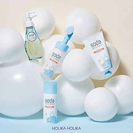 Holika Holika Soda Pore Deep Cleansing Foam 150ml Holika Holika Soda Pore Deep Cleansing Foam 150ml — A foaming cleanser with baking soda, mineral water and tea tree oil,