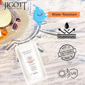 Jigott Whitening UV Sun Block Cream 70ml — A 70ml SPF sun block with a brightening formula, for daily wear in the city o