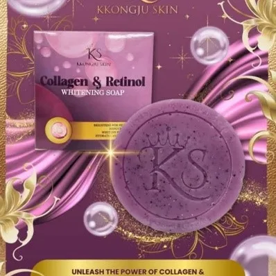Kkongju Skin Collagen & Retinol Soap Kkongju Skin Collagen & Retinol Soap — A cleansing bar with collagen and retinol, aimed at tone, texture and fine lines.