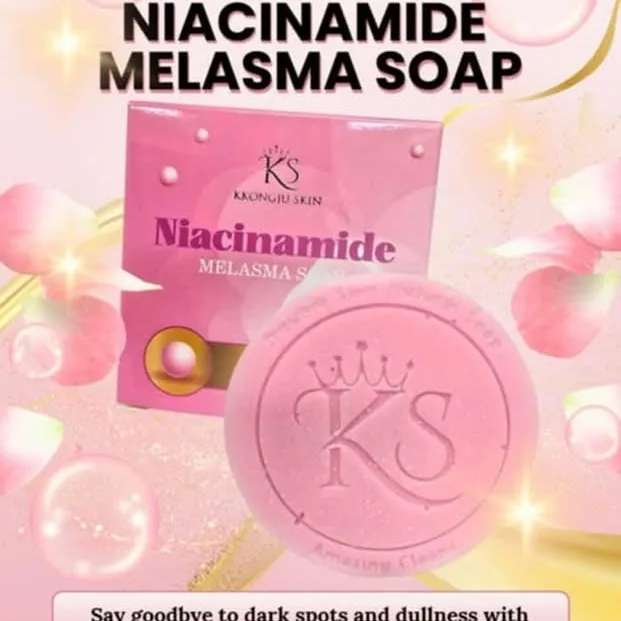 Kkongju Skin Niacinamide Soap — A niacinamide cleansing bar for uneven tone and dark patches. The gentlest of the three.