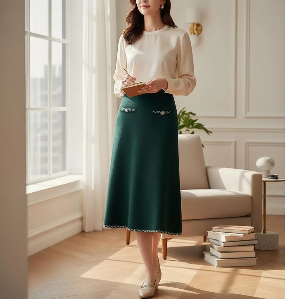 Midnight Ribbed Knit Midi Skirt Midnight Ribbed Knit Midi Skirt — A heavy-gauge ribbed knit midi in ink black. Elastic waist to 34 inches, length 31 inc