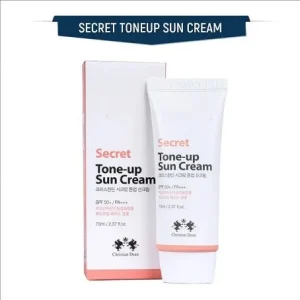 Christian Dean Secret Tone-Up Sun Cream SPF50+ PA+++ 70ml — A pink-tinted physical SPF50+ PA+++ sunscreen that doubles a