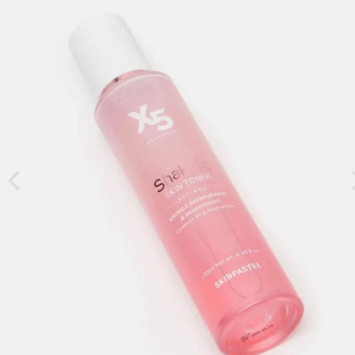 SKINPASTEL X5 Shaking Skin Toner 130ml SKINPASTEL X5 Shaking Skin Toner 130ml — A retinol toner you shake before use, with niacinamide, hyaluronic acid and bot