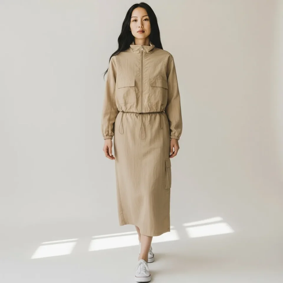 Utility Jacket and Cargo Skirt Set