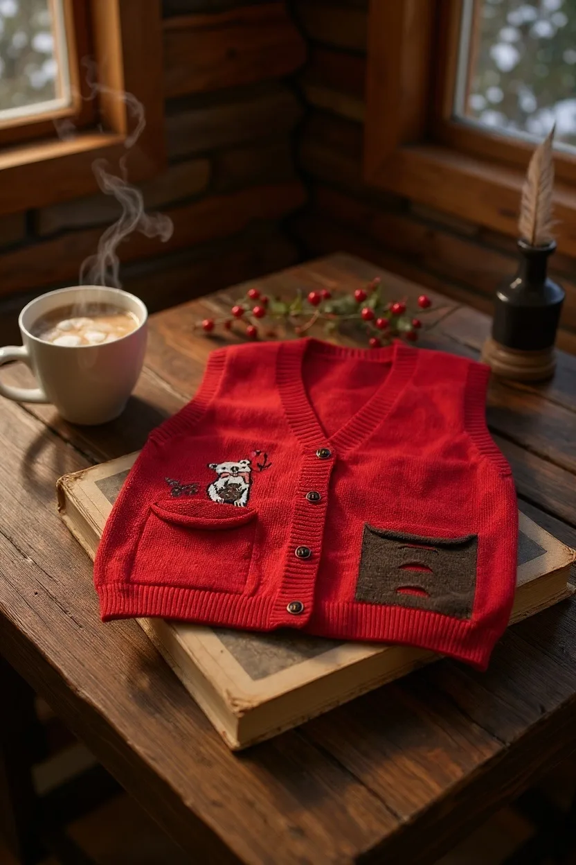 Whimsical Wonder Embroidered Cardigan Whimsical Wonder Embroidered Cardigan — A fine knit cardigan with small embroidered scenes scattered across the front, i